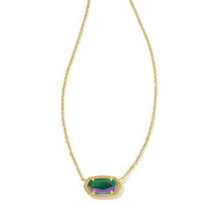 IRIDESCENT BLUE GOLDSTONE ✨ Kendra Scott Elisa Pendant Necklace — NEW W TAG